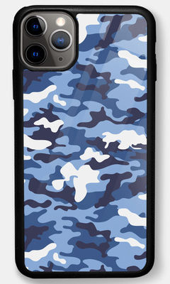 Buy Camo Navy - Glass Phone Case for iPhone 11 Pro Max Phone Cases & Covers Online