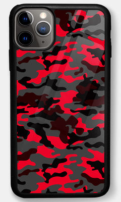Buy Camo Red - Glass Phone Case for iPhone 11 Pro Max Phone Cases & Covers Online