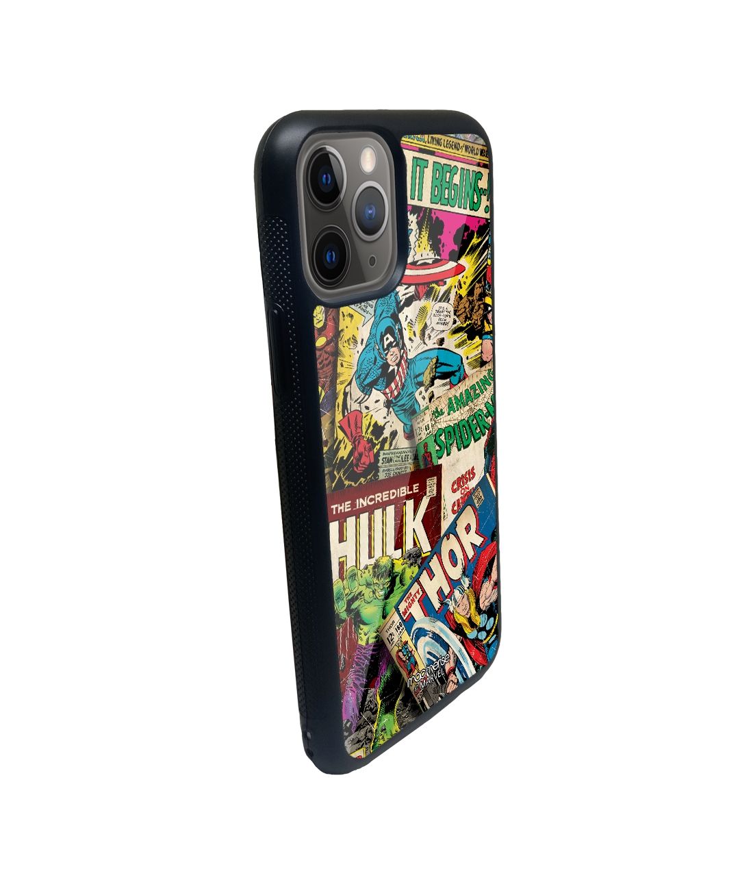 Buy Marvel Comics Collection Macmerise Glass Case Cover For Iphone 11 Pro Max Online