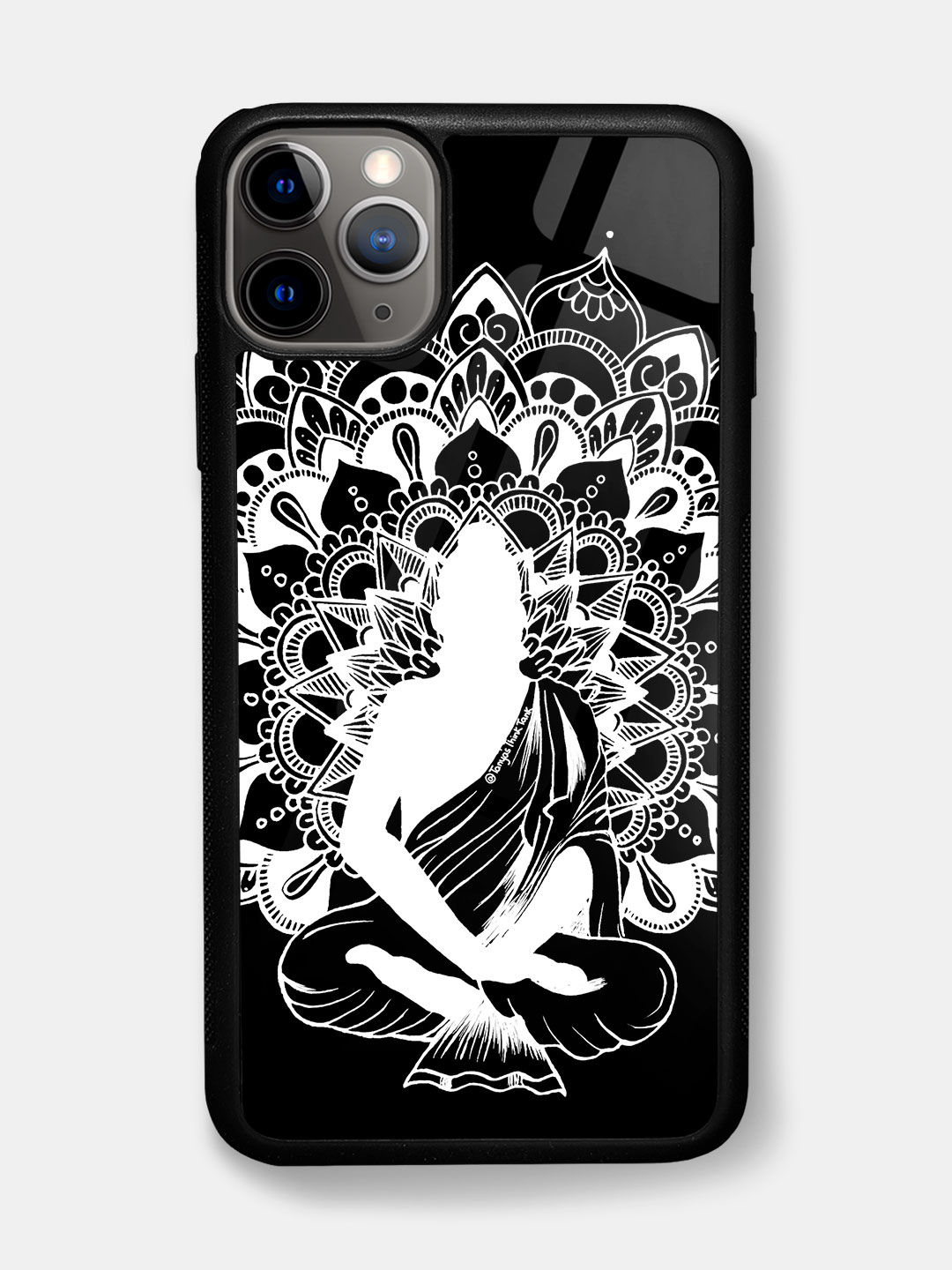 Buy Buddha Mandala White - Glass Phone Case for iPhone 11 Pro Phone Cases & Covers Online