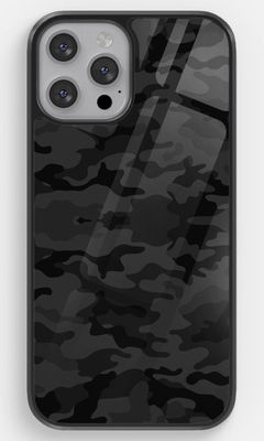 Buy Camo Army Black - Glass Phone Case for iPhone 12 Pro Max Phone Cases & Covers Online