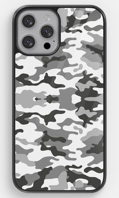 Buy Camo Grey - Glass Phone Case for iPhone 12 Pro Max Phone Cases & Covers Online
