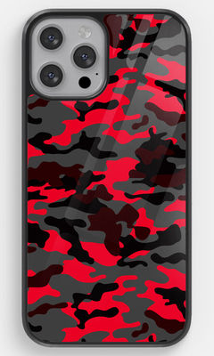 Buy Camo Red - Glass Phone Case for iPhone 12 Pro Max Phone Cases & Covers Online