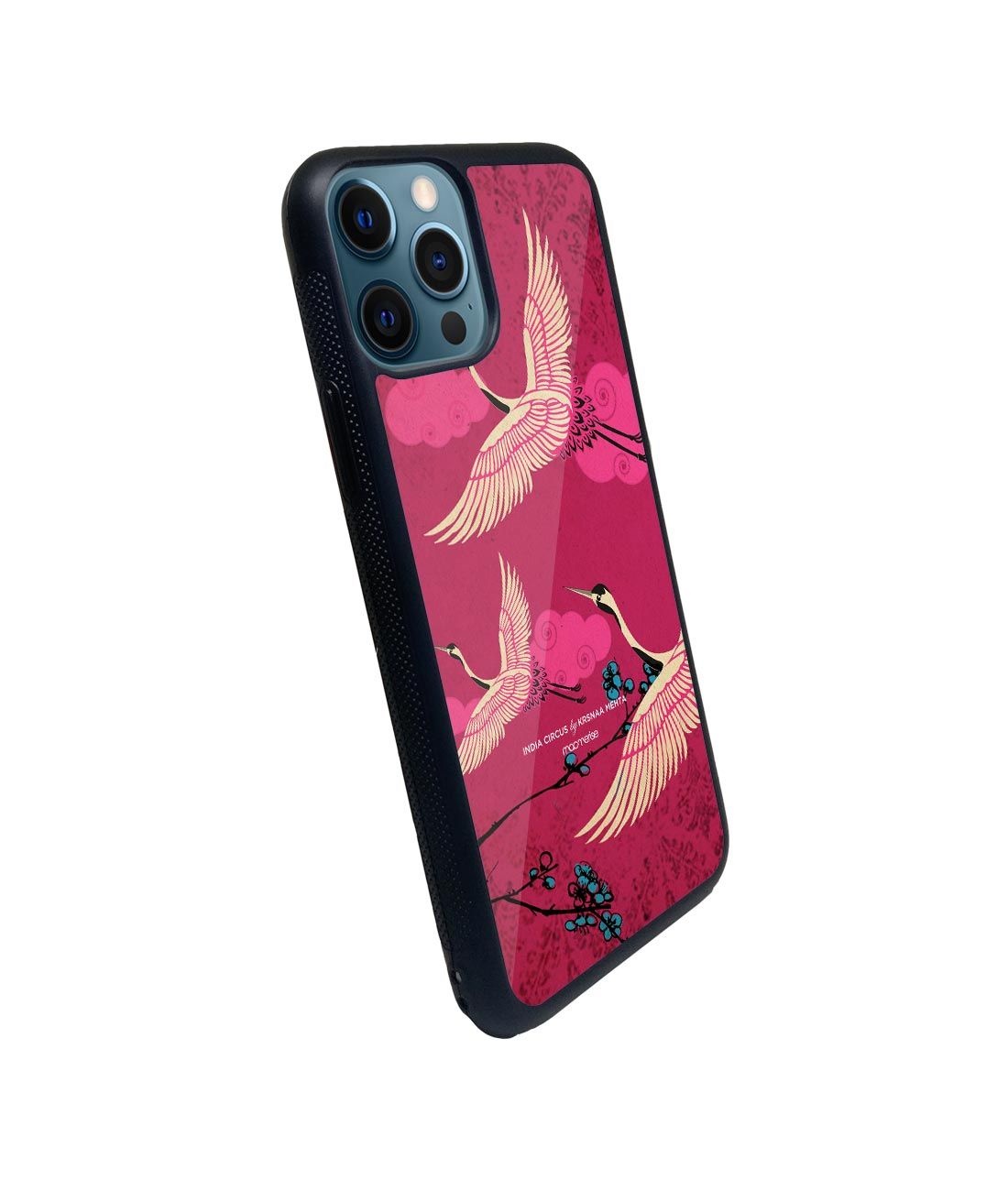 Flying flamingoes - Glass Case for iPhone 12 Pro Max