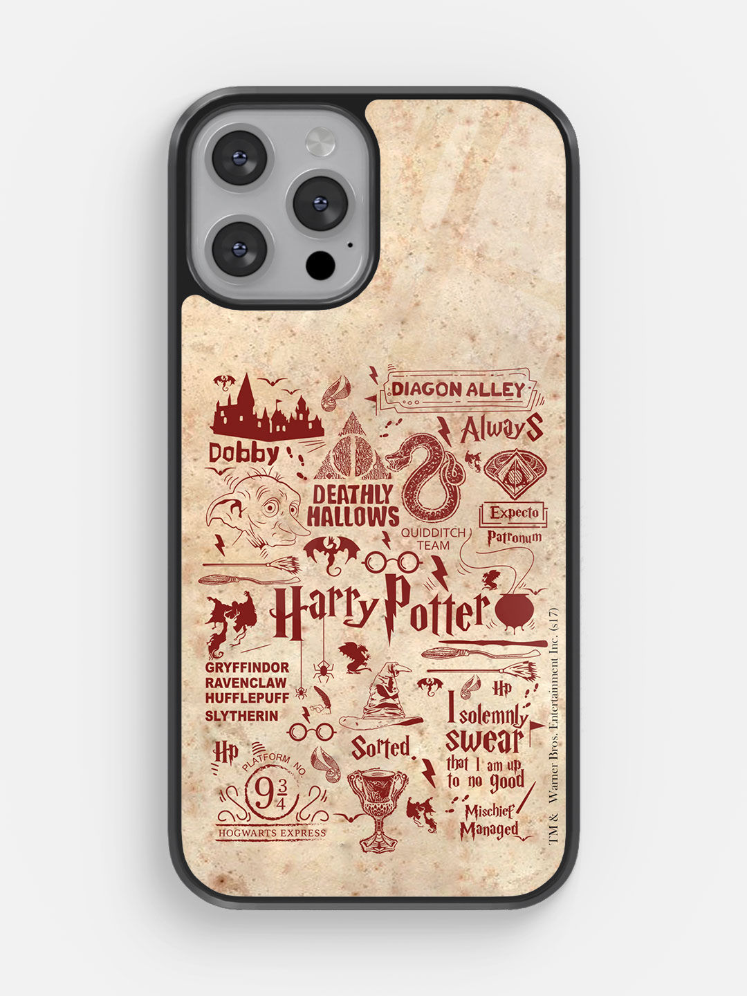 Buy Harry Potter Infographic Red Macmerise Glass Case for iPhone