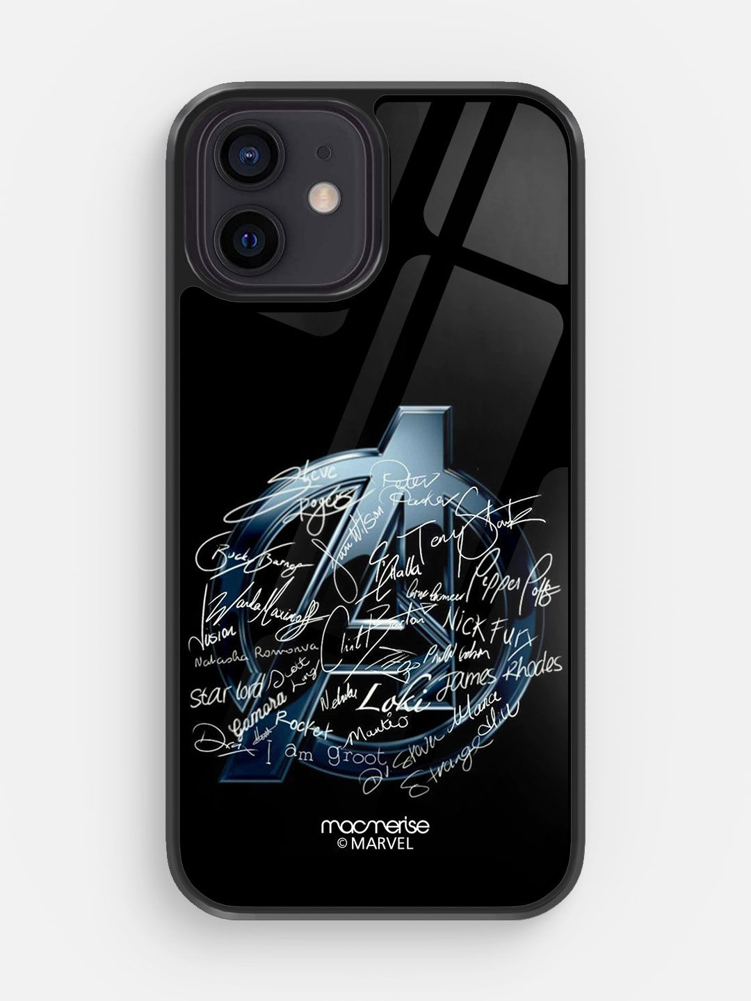 Buy Avengers Nostalgia Macmerise Glass Case For Iphone 12 Mini Online