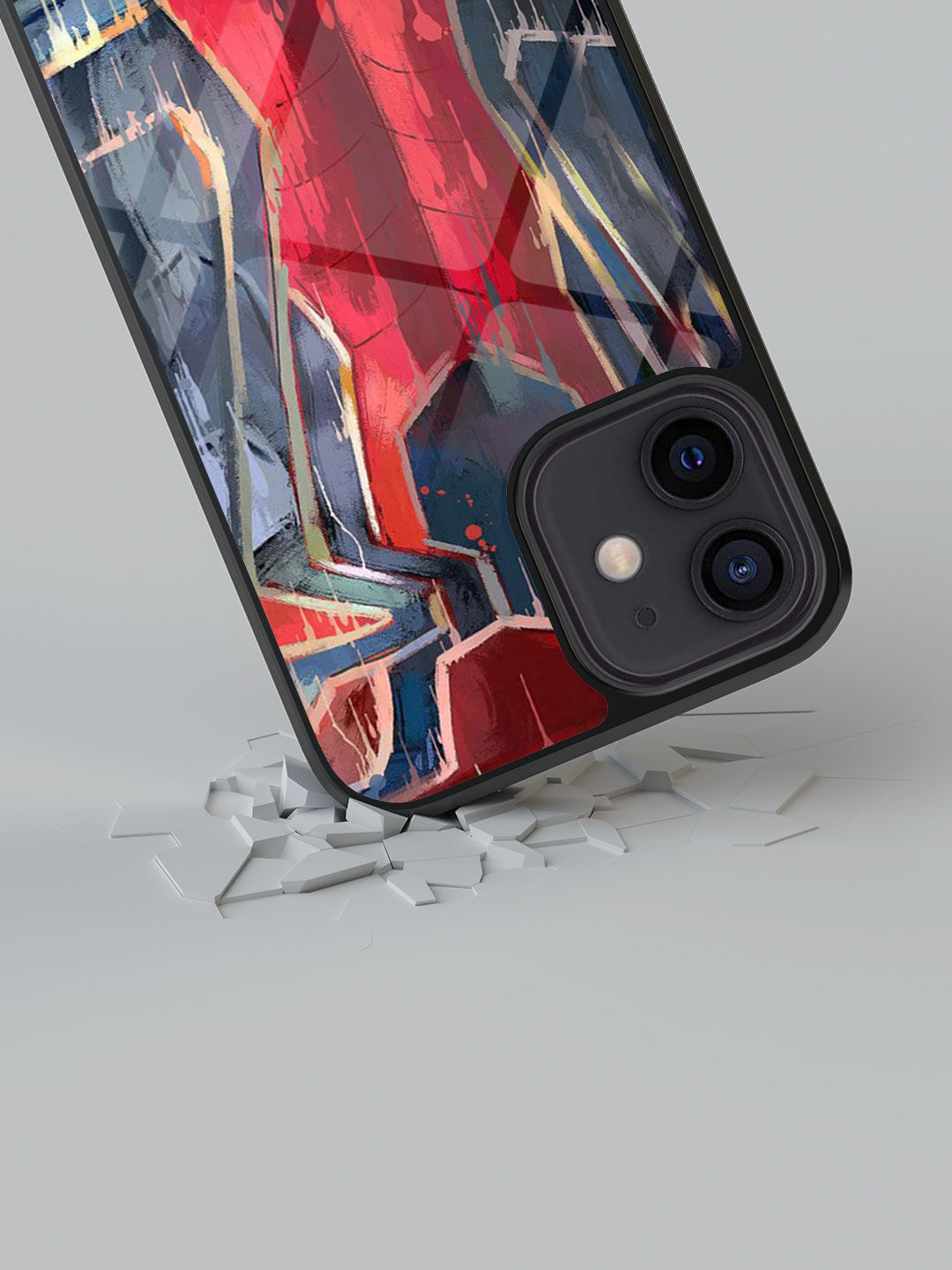 Grunge Suit Spidey - Glass Case For iPhone 12 Mini