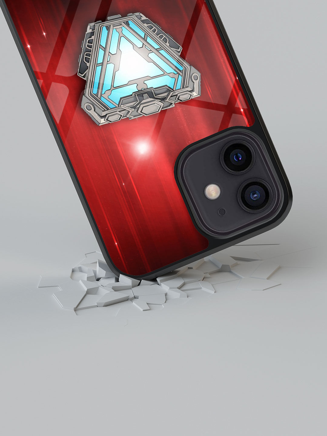 Iron man Infinity Arc Reactor - Glass Case For iPhone 12 Mini