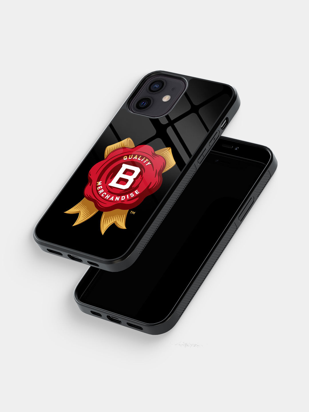 Jim Beam Rosette Black - Glass Case For iPhone 12 Mini