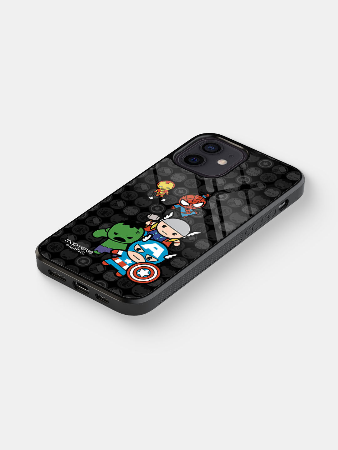Kawaii Art Marvel Comics - Glass Case For iPhone 12 Mini