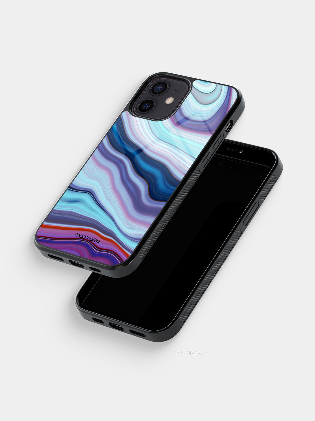 Liquid Funk Purple - Glass Case For iPhone 12 Mini