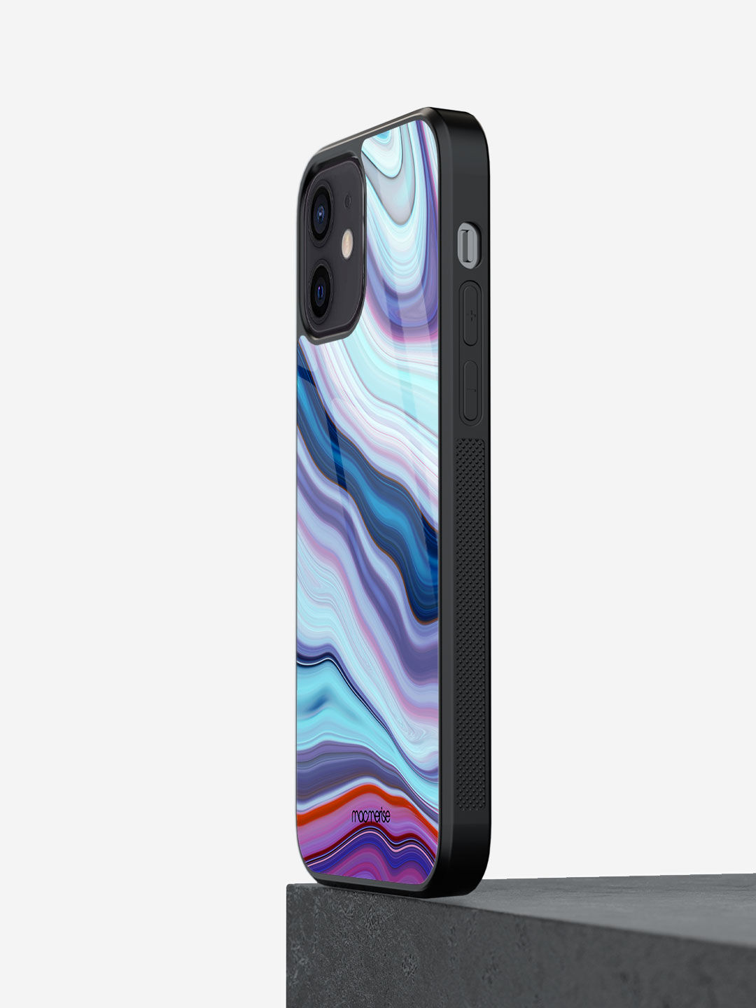 Liquid Funk Purple - Glass Case For iPhone 12 Mini