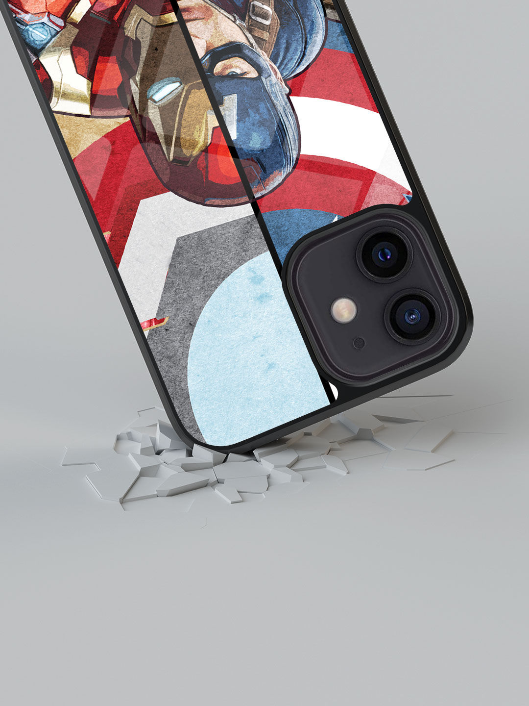 Man vs Machine - Glass Case For iPhone 12 Mini