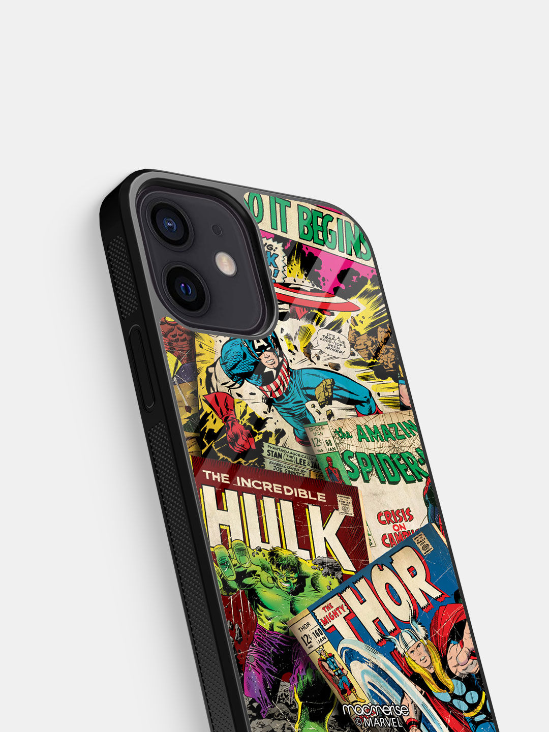 Marvel Comics Collection - Glass Case For iPhone 12 Mini