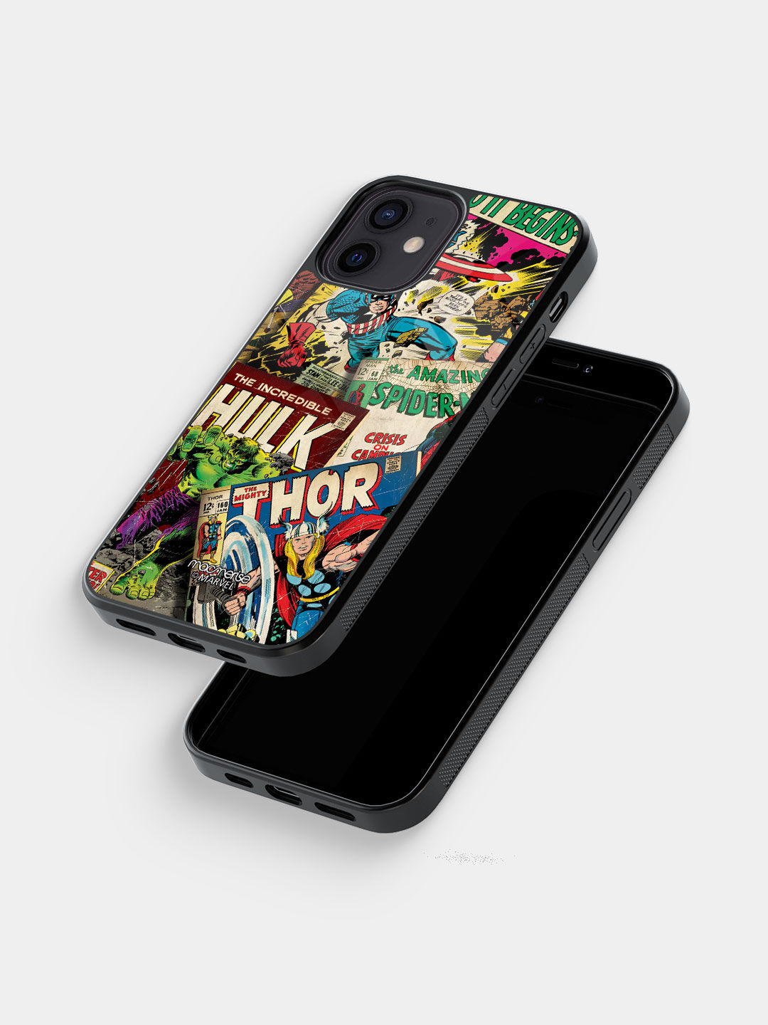 Marvel Comics Collection - Glass Case For iPhone 12 Mini