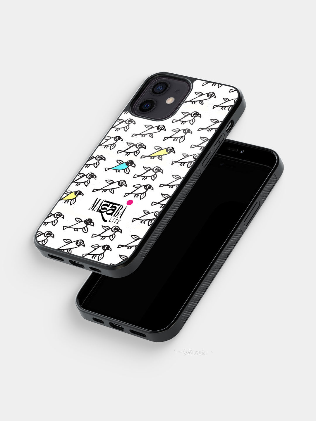 Masaba Bird Print - Glass Case For iPhone 12 Mini