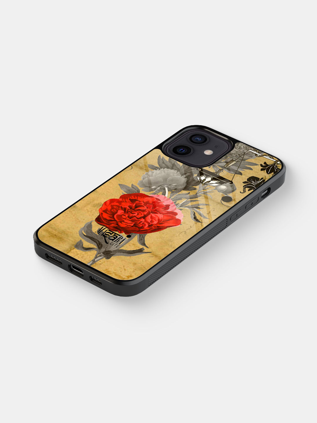 Masaba Floral Scale - Glass Case For iPhone 12 Mini