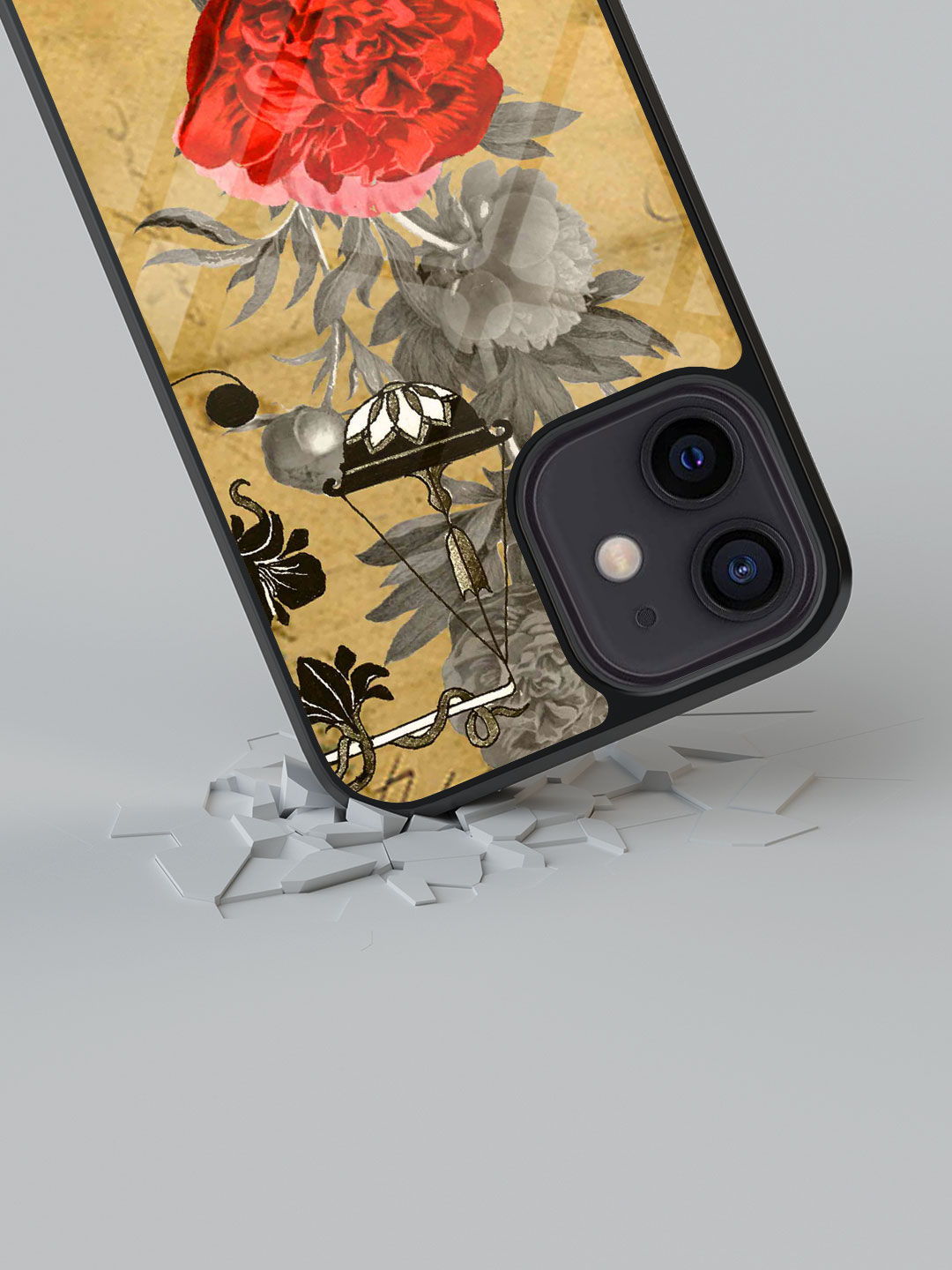Masaba Floral Scale - Glass Case For iPhone 12 Mini