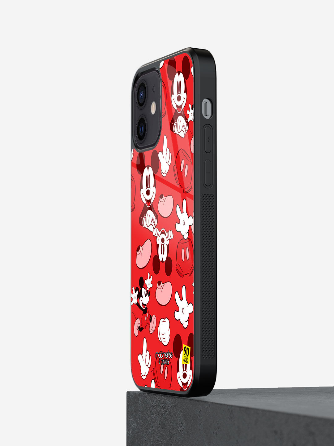 Mickey classic Red - Glass Case For iPhone 12 Mini
