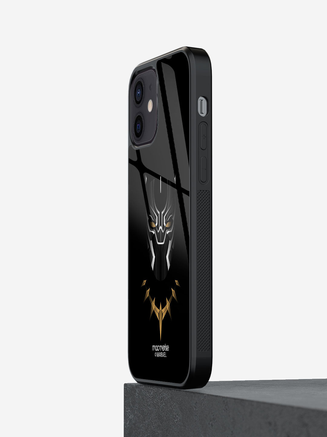 Minimalistic Black Panther - Glass Case For iPhone 12 Mini