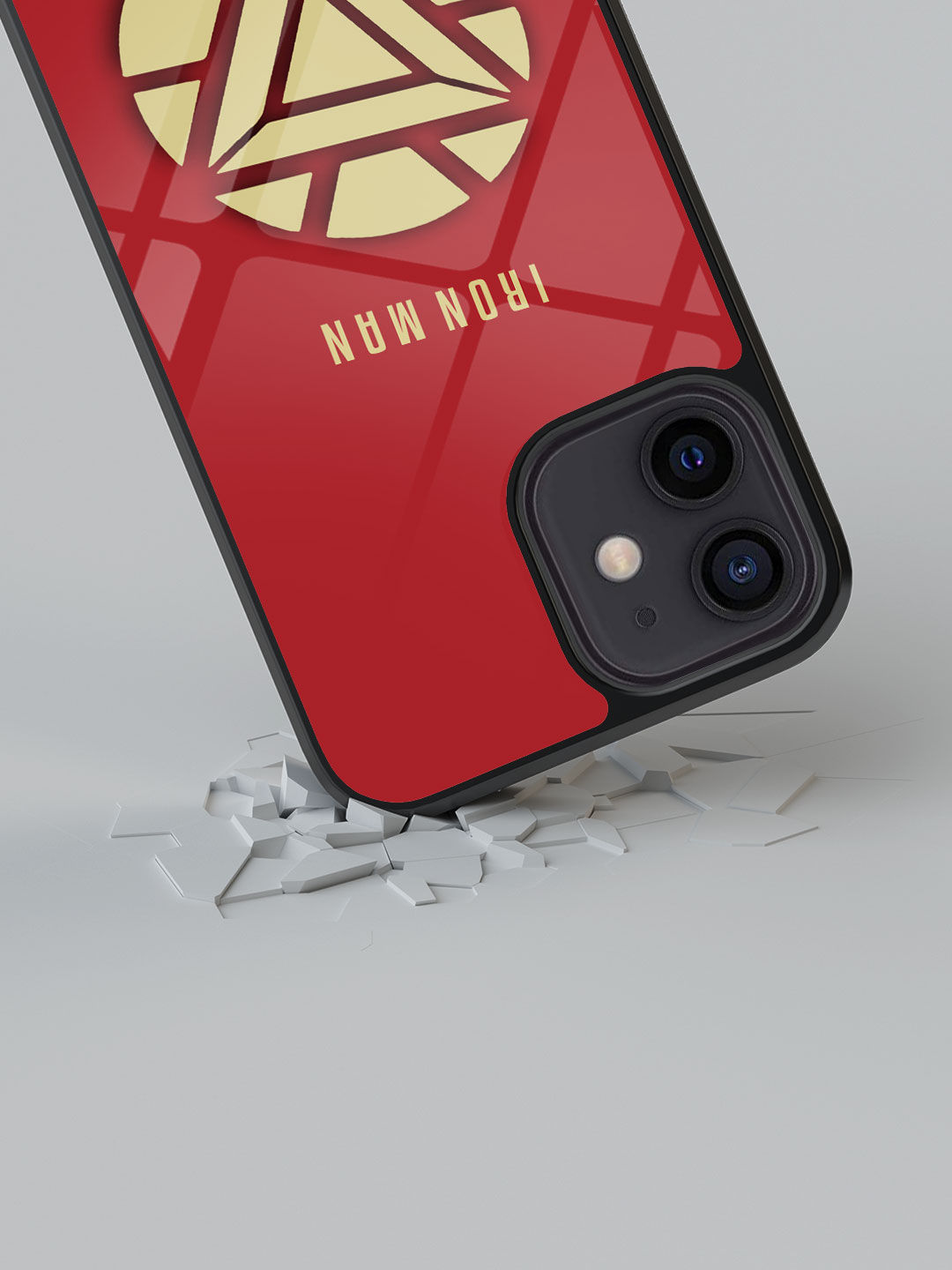 Minimalistic Ironman - Glass Case For iPhone 12 Mini