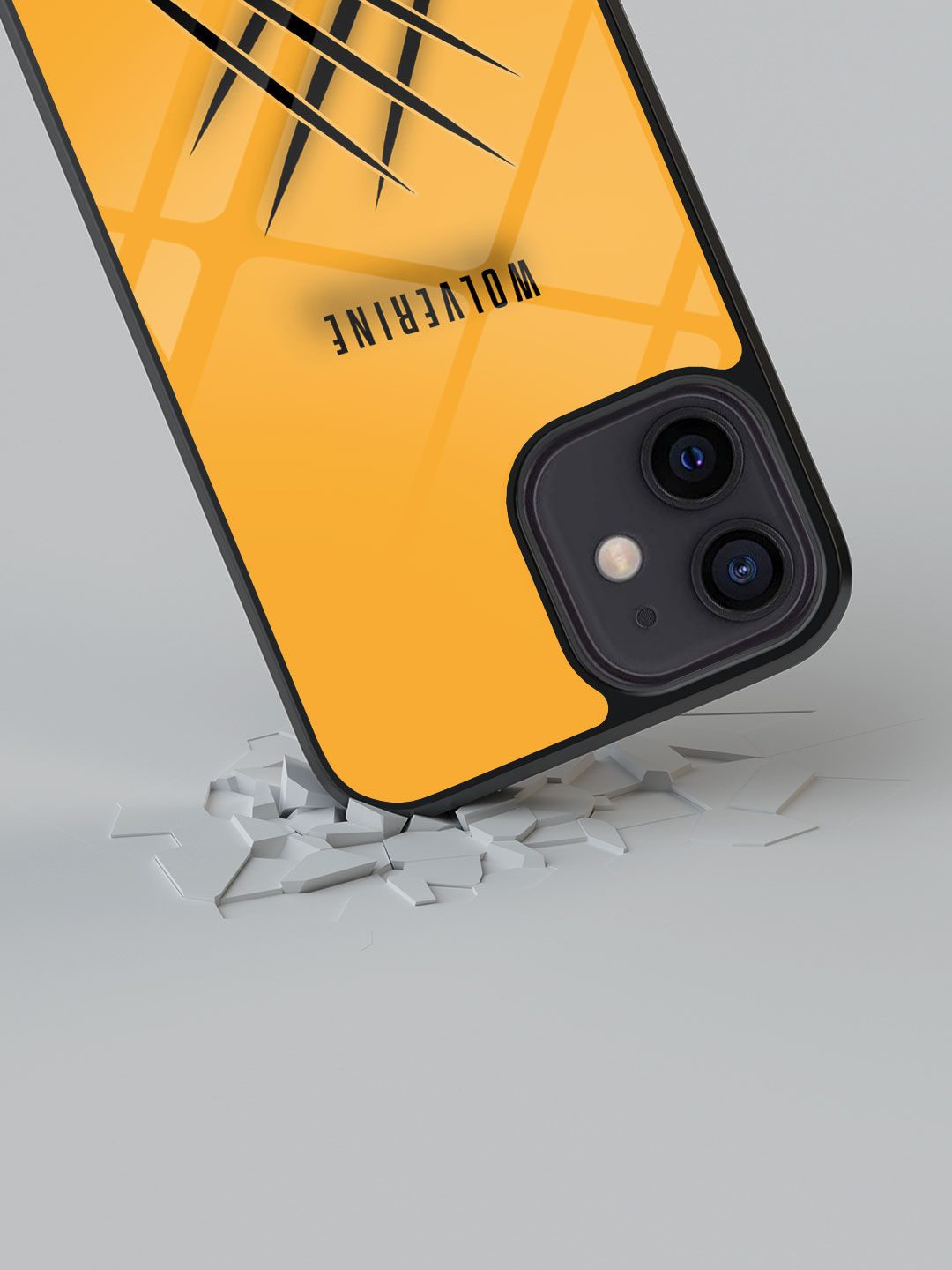 Minimalistic Wolverine - Glass Case For iPhone 12 Mini