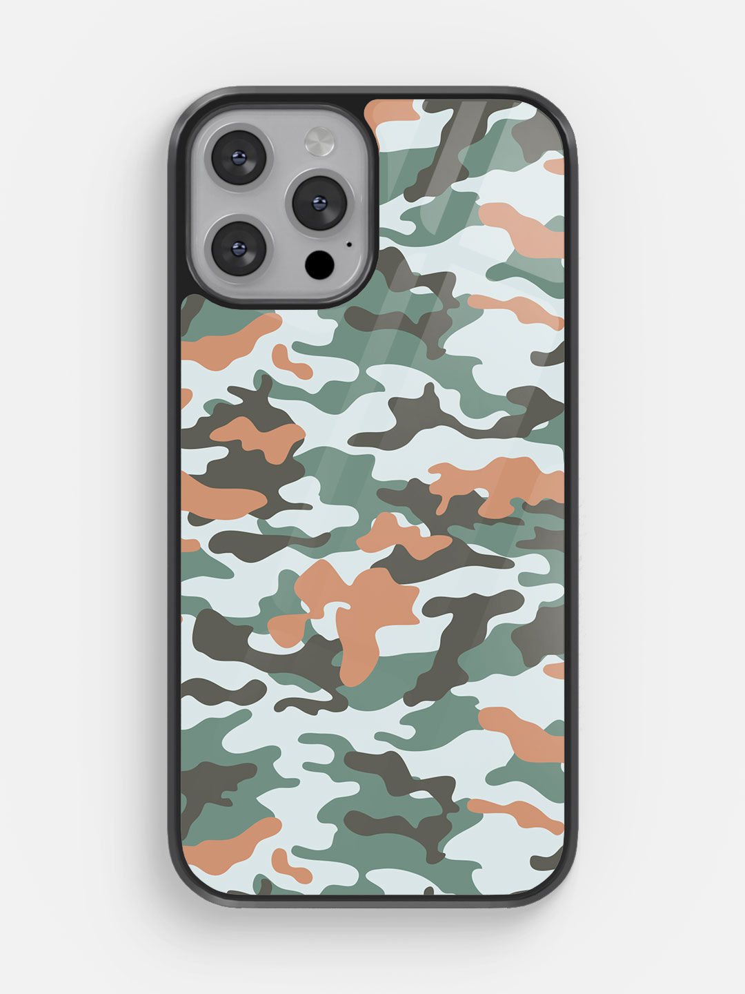 Camo Viridian Green - Glass Case For iPhone 13 Pro Max