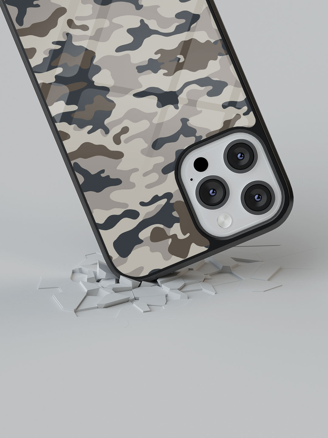 Camo Field Drab - Glass Case For iPhone 13 Pro Max