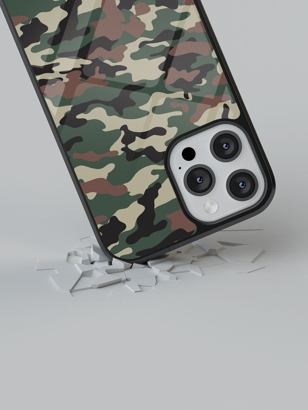 Camo Rifle Green - Glass Case For iPhone 13 Pro Max