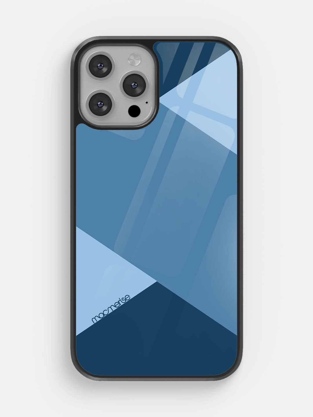 Blue Stripes - Glass Case For iPhone 13 Pro Max