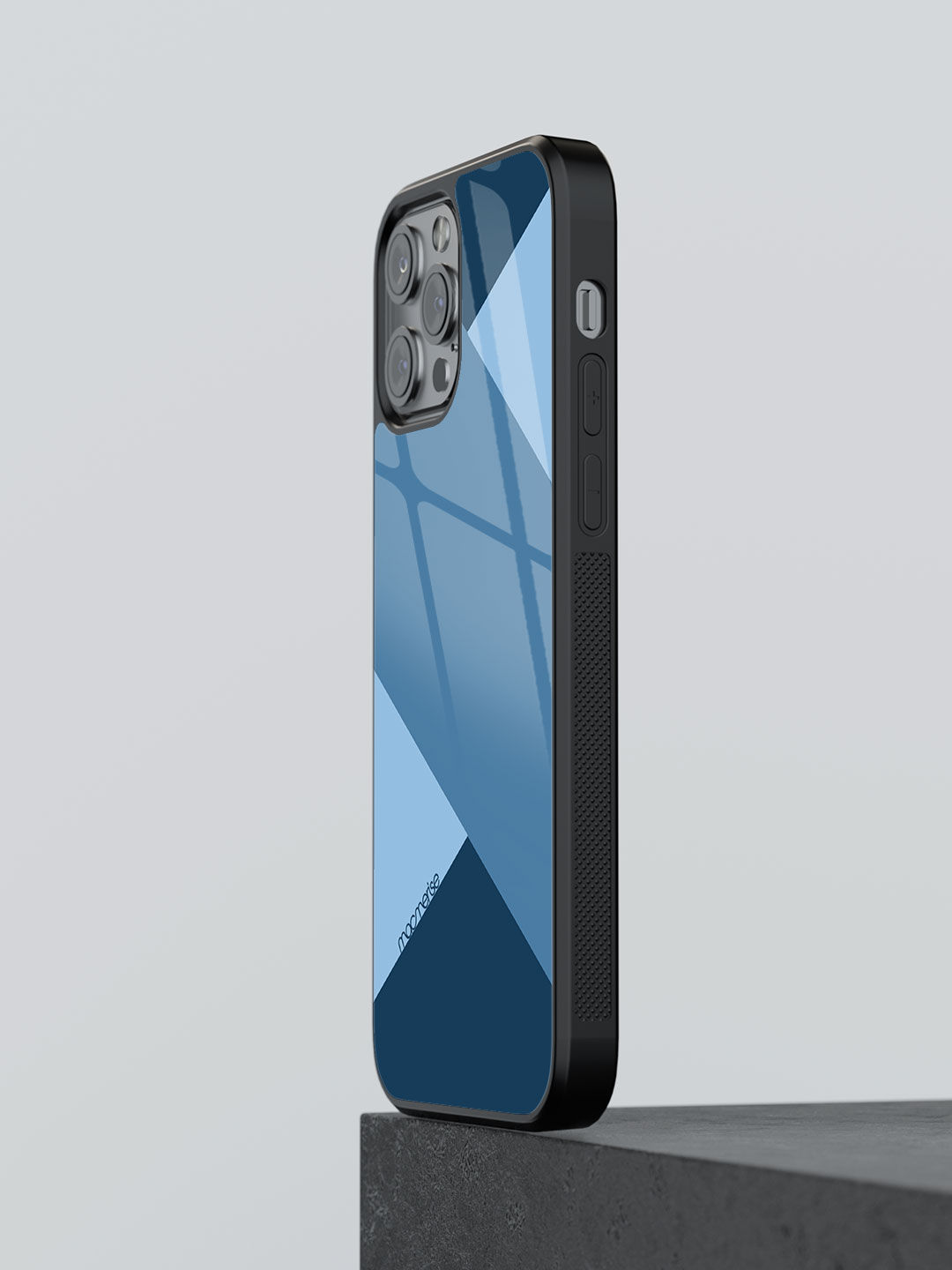 Blue Stripes - Glass Case For iPhone 13 Pro Max