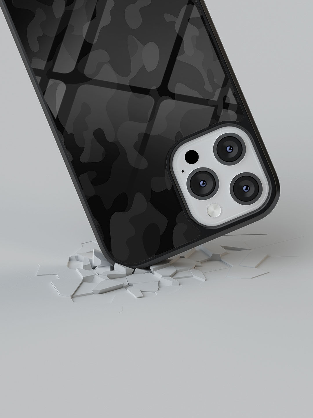 Camo Black - Glass Case For iPhone 13 Pro Max