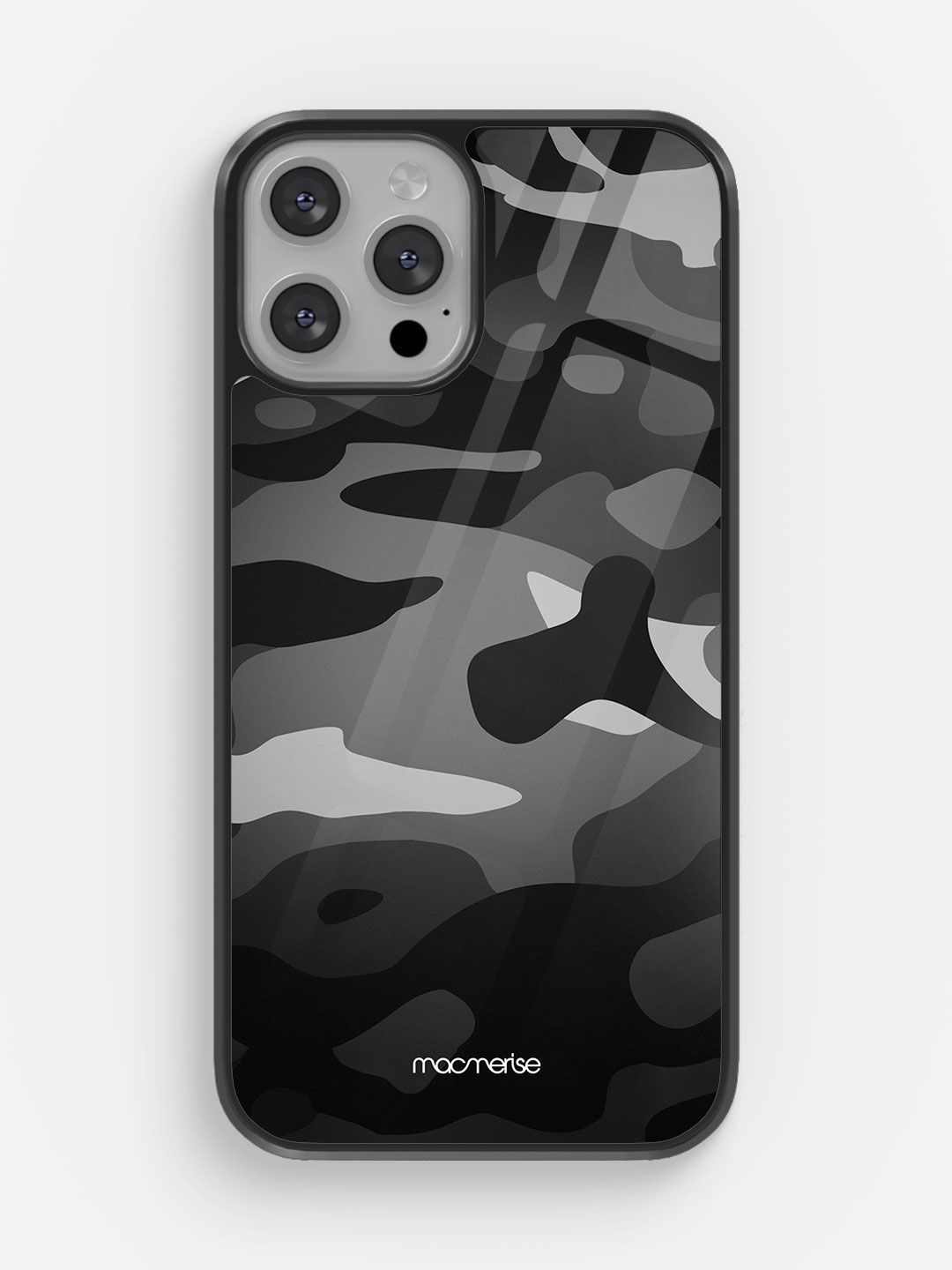 Camo Gunmetal Grey - Glass Case For iPhone 13 Pro Max