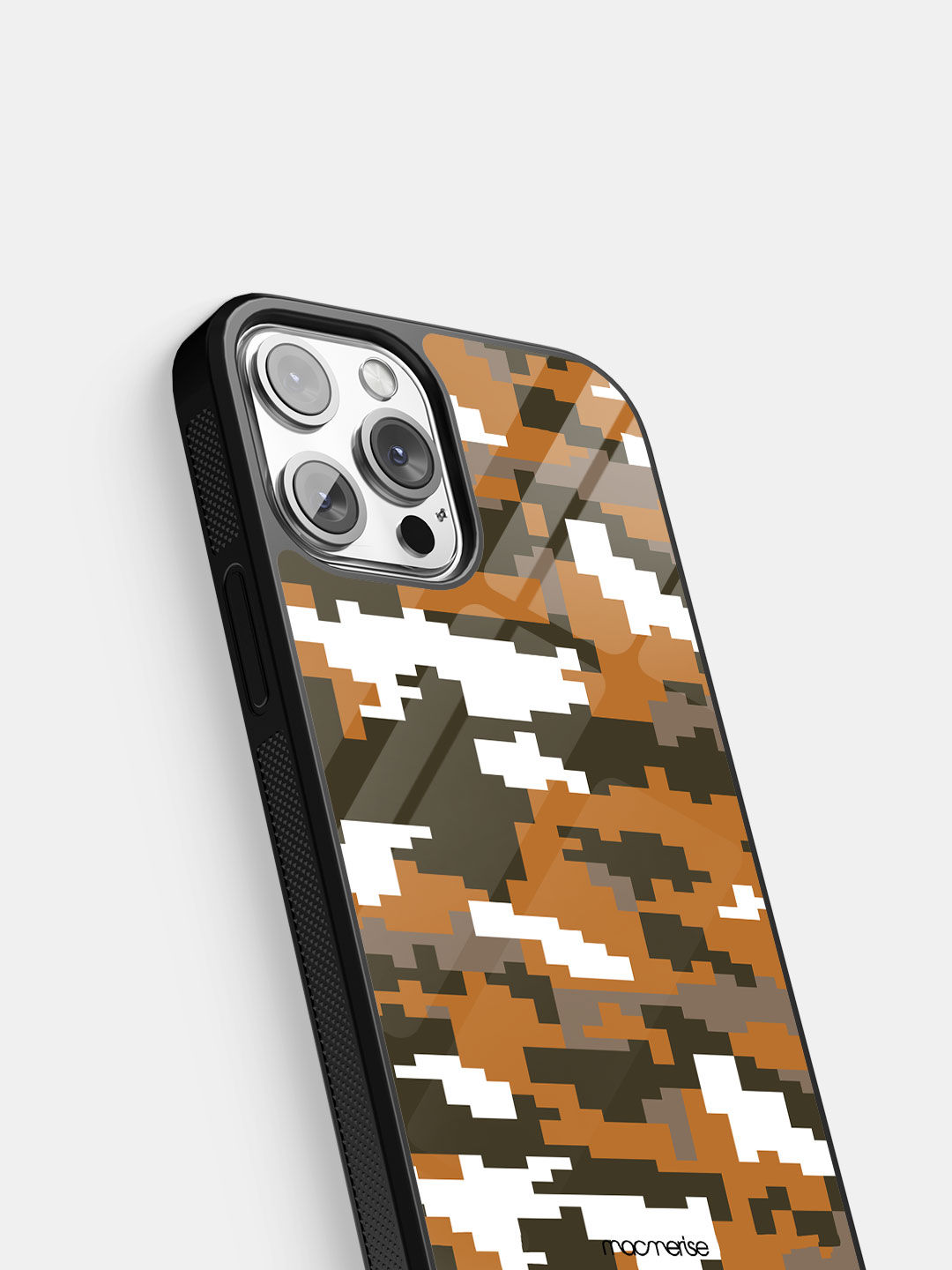Camo Pixel Tan Brown - Glass Case For iPhone 13 Pro Max