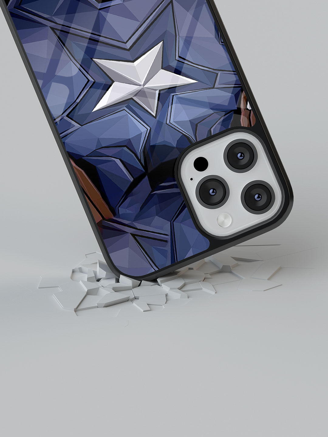 Captain America Vintage Suit - Glass Case For iPhone 13 Pro Max