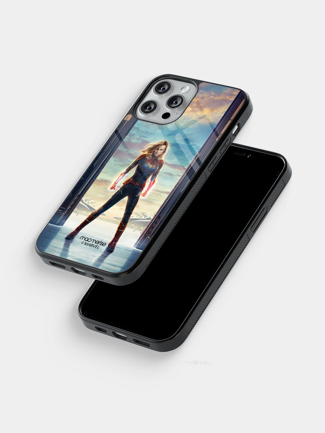 Captain Marvel Poster - Glass Case For iPhone 13 Pro Max