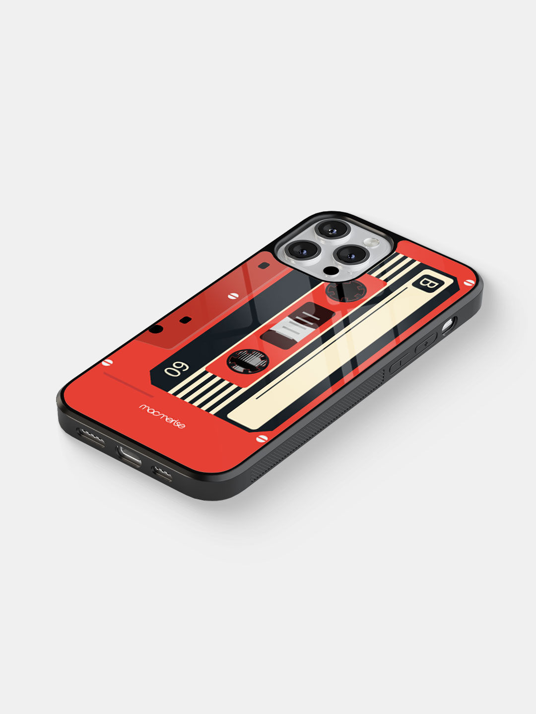 Casette Red - Glass Case For iPhone 13 Pro Max