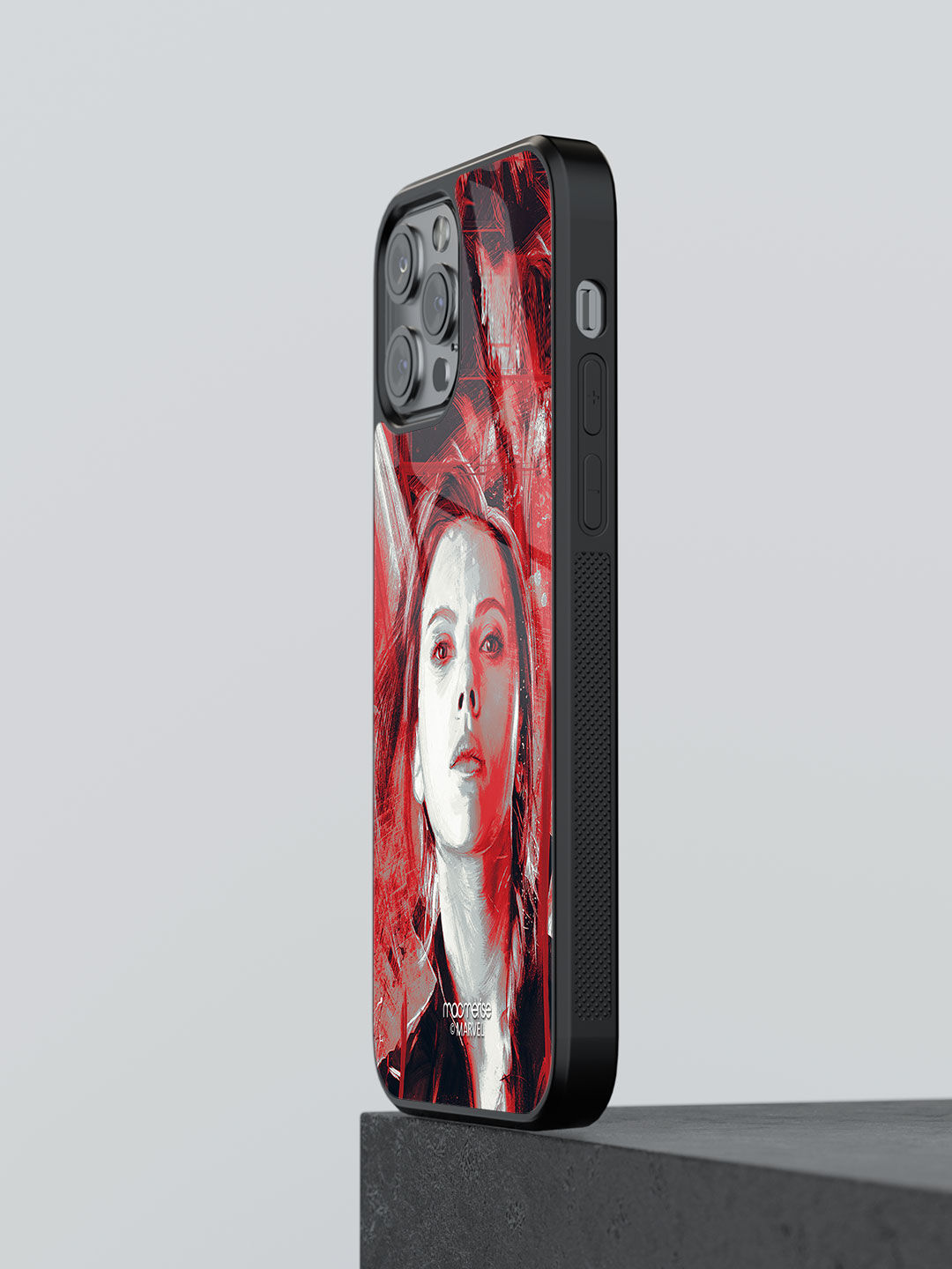 Charcoal Art Black Widow - Glass Case For iPhone 13 Pro Max