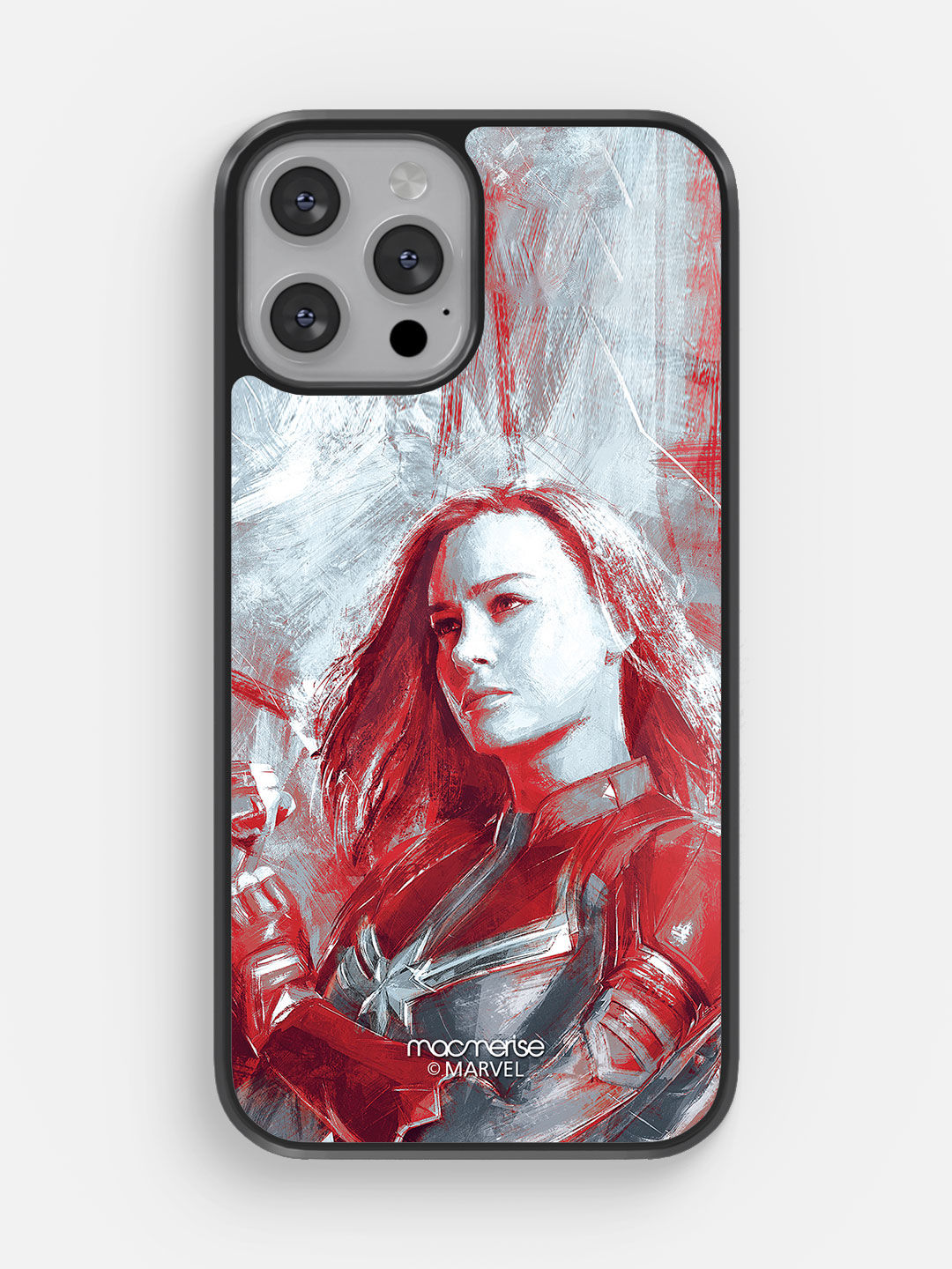 Charcoal Art Capt Marvel - Glass Case For iPhone 13 Pro Max