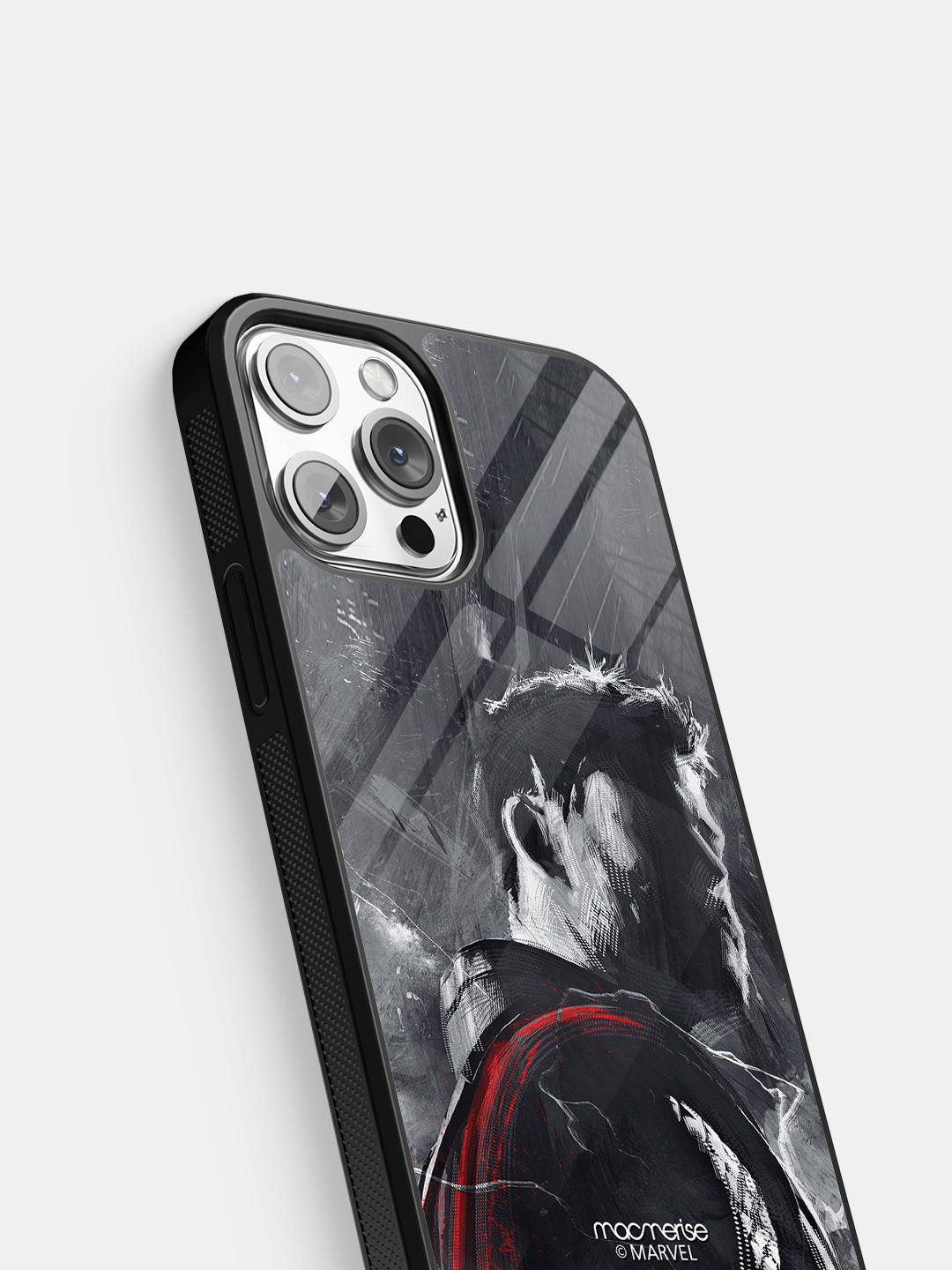 Charcoal Art Thor - Glass Case For iPhone 13 Pro Max
