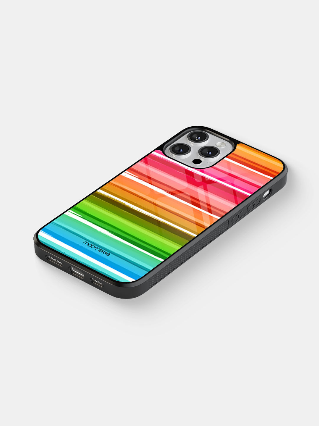Colourful Brush Strokes - Glass Case For iPhone 13 Pro Max