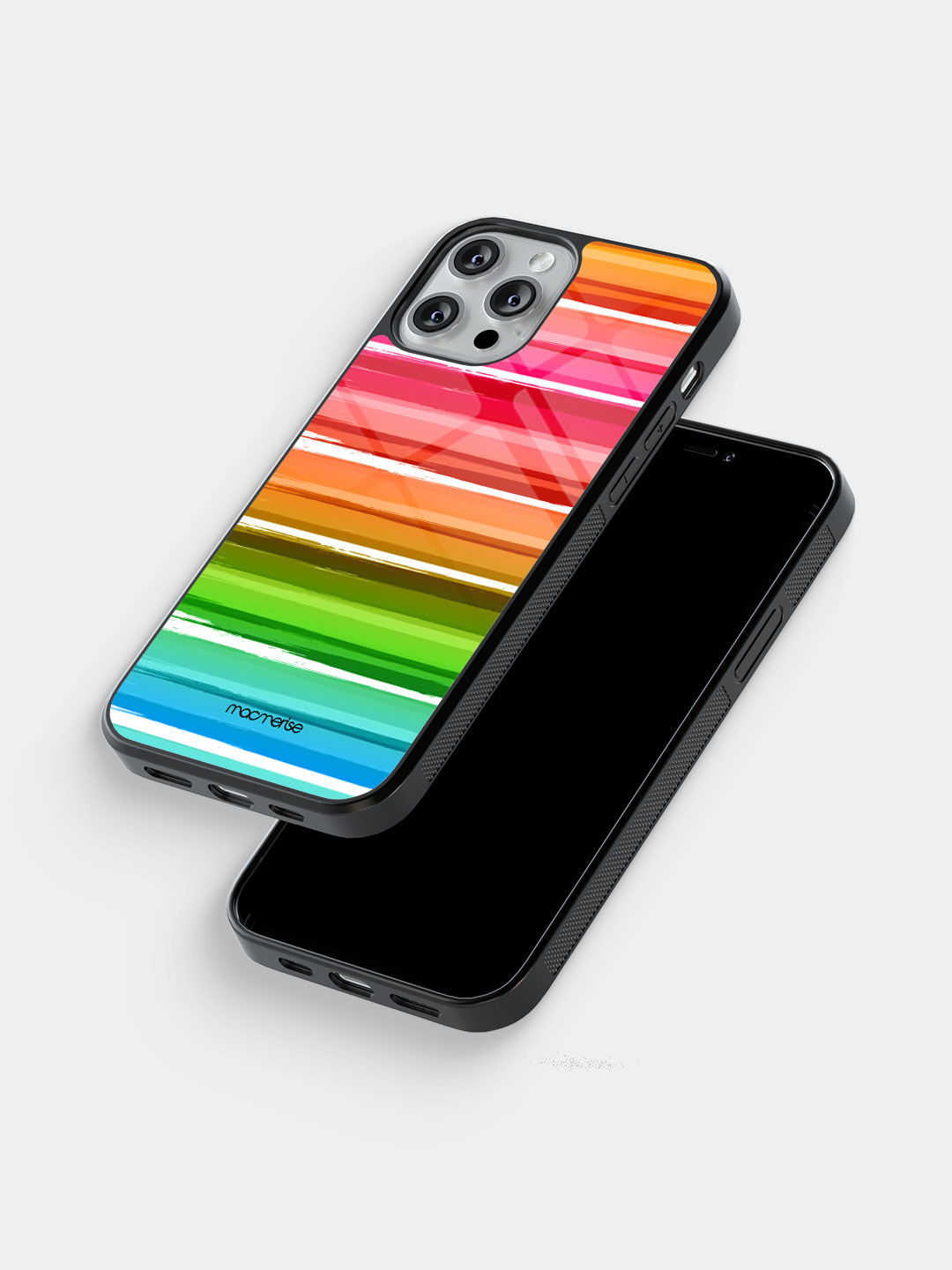 Colourful Brush Strokes - Glass Case For iPhone 13 Pro Max