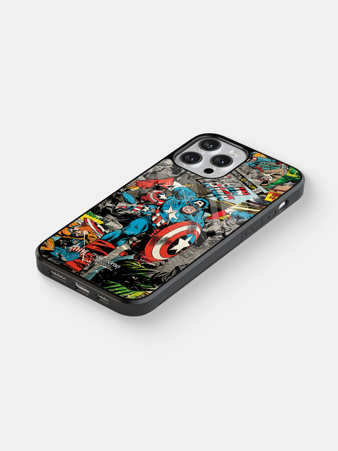 Comic Captain America - Glass Case For iPhone 13 Pro Max