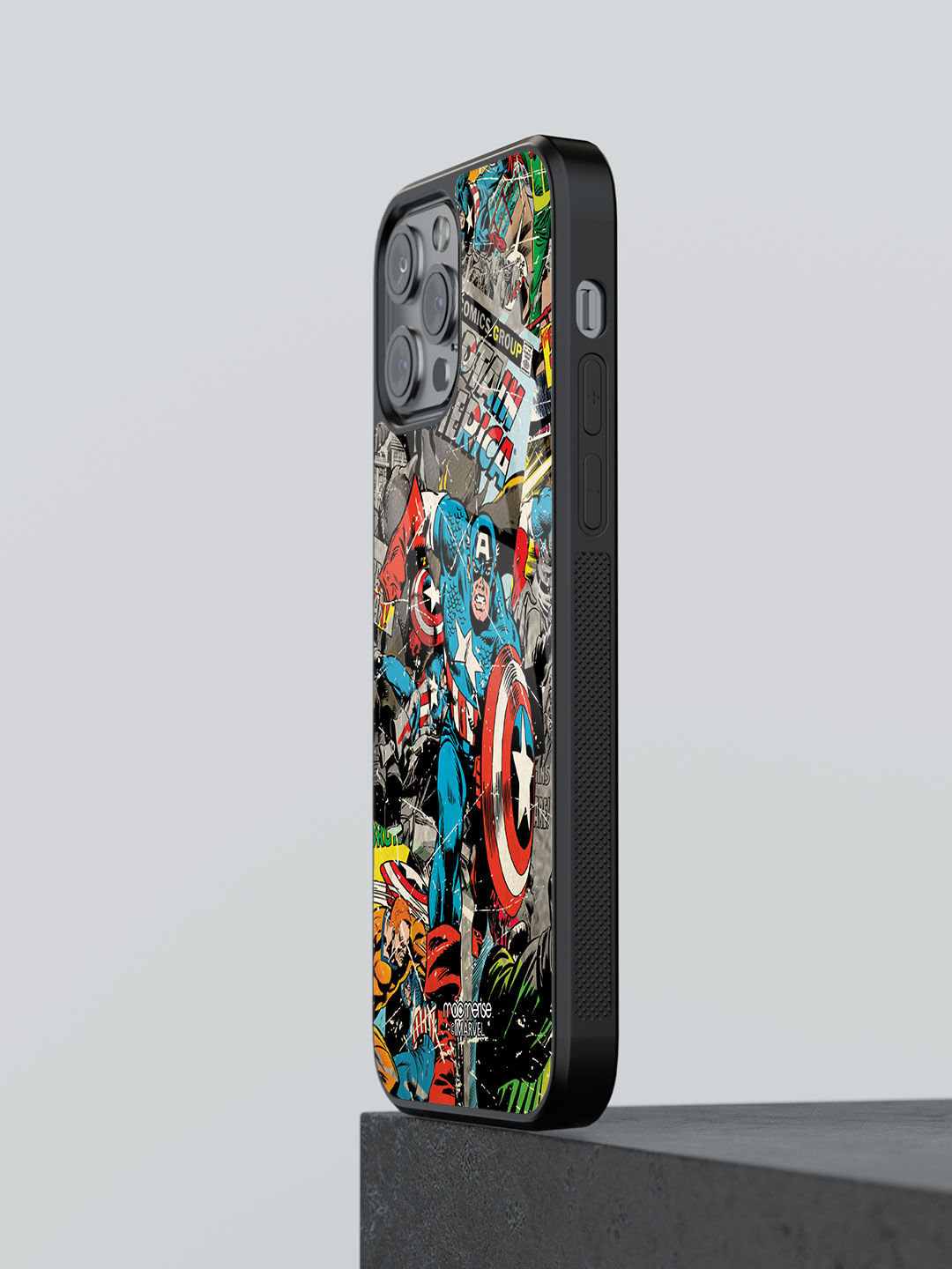Comic Captain America - Glass Case For iPhone 13 Pro Max