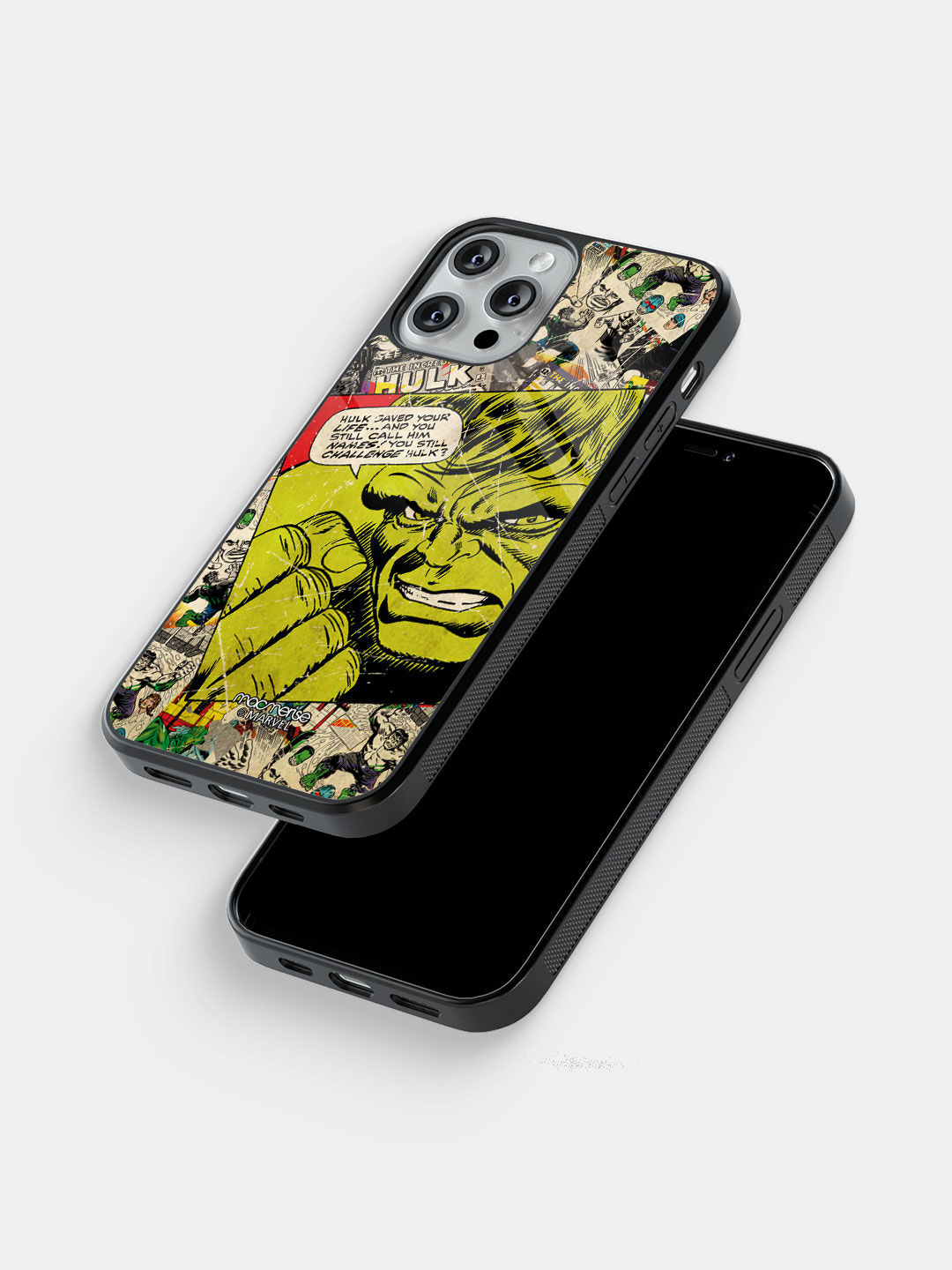 Comic Hulk - Glass Case For iPhone 13 Pro Max