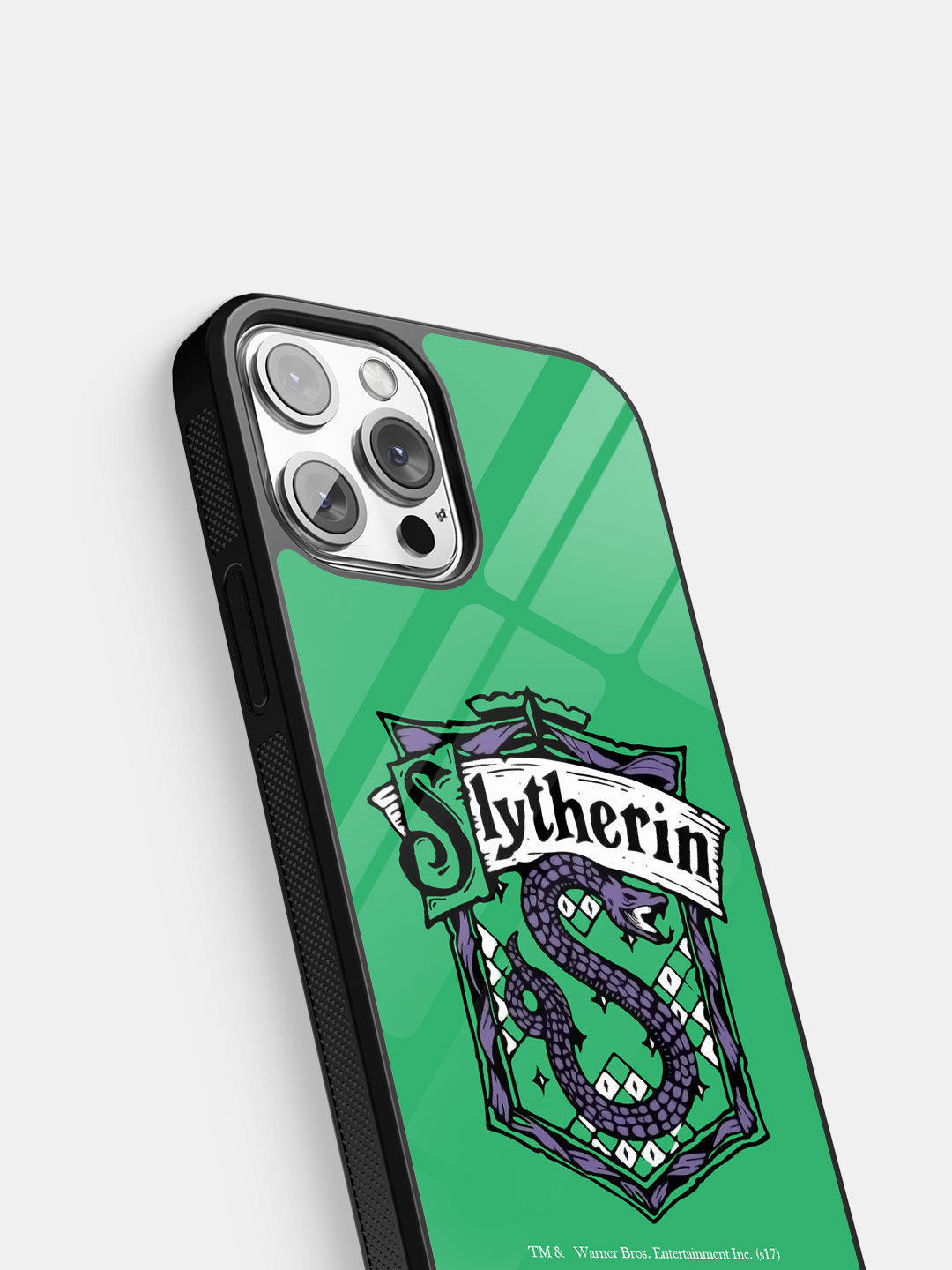 Crest Slytherin - Glass Case For iPhone 13 Pro Max
