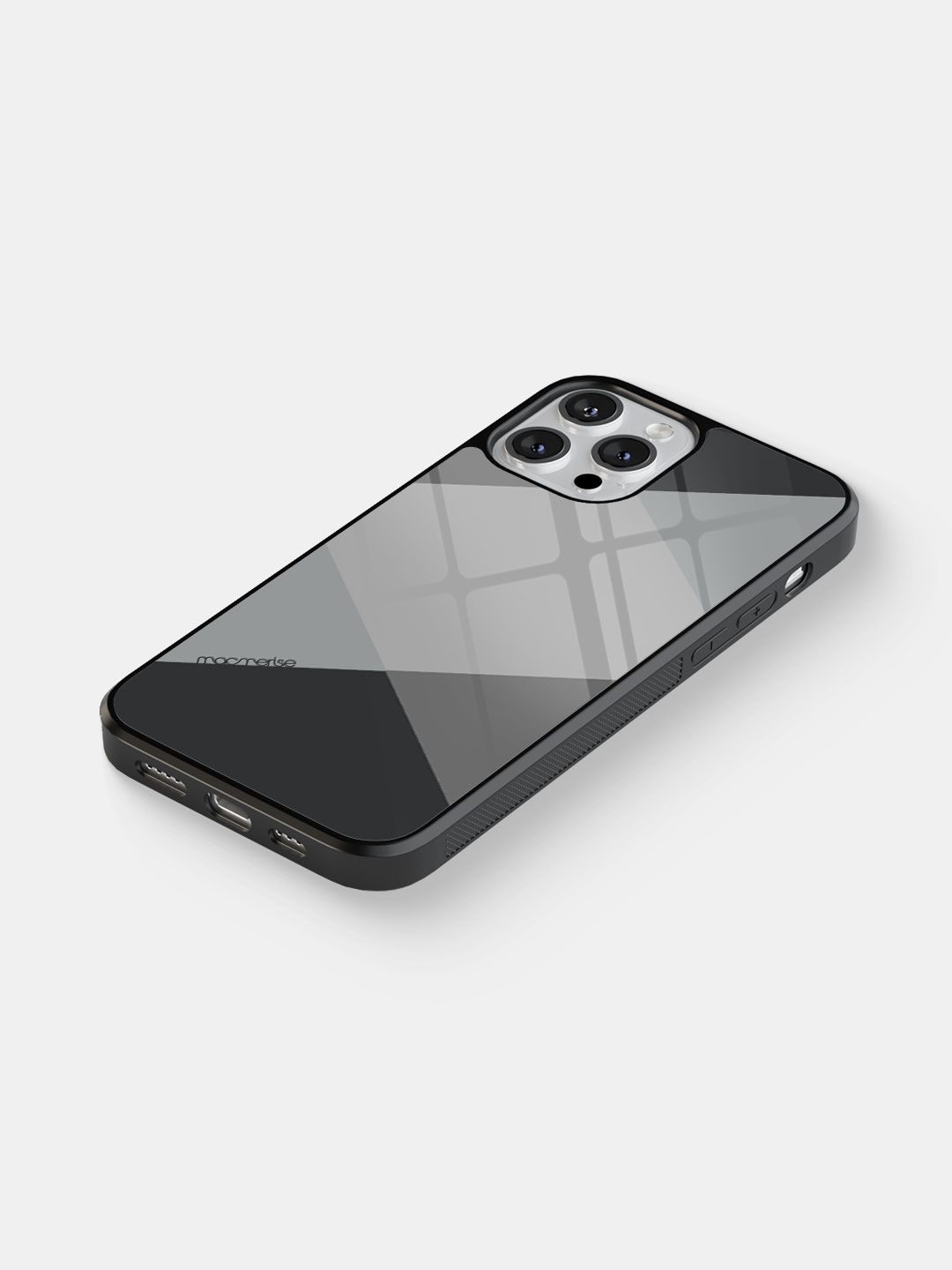 Criss Cross Grey - Glass Case For iPhone 13 Pro Max
