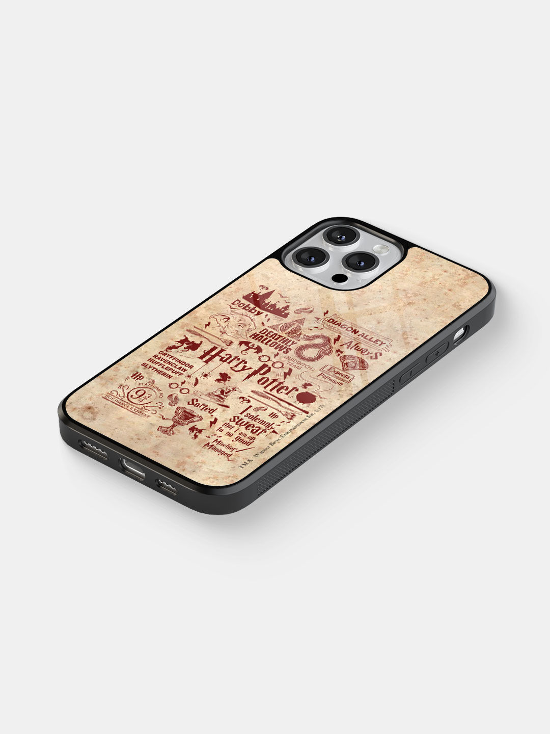 Harry Potter Infographic Red - Glass Case For iPhone 13 Pro Max