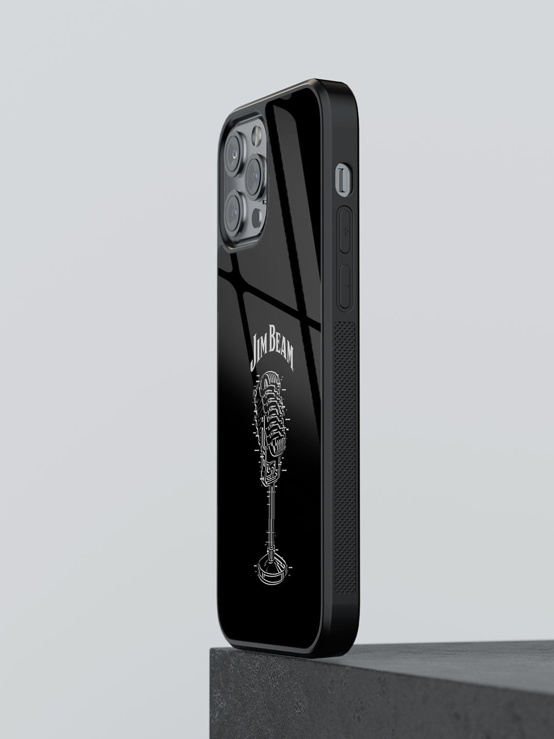 Jim Beam Retro Mic - Glass Case For iPhone 13 Pro Max