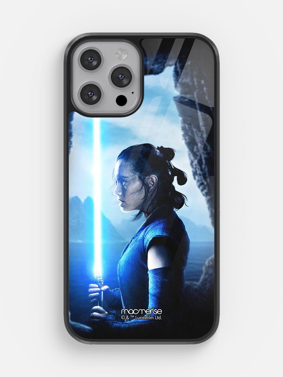 Light Saber Blue - Glass Case For iPhone 13 Pro Max